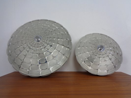 Large German Glass Ceiling Lights, Set of 2, 1960s-RDW-1080459