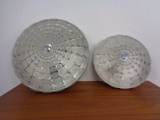 Large German Glass Ceiling Lights, Set of 2, 1960s-RDW-1080459