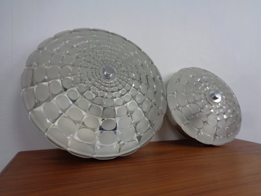 Large German Glass Ceiling Lights, Set of 2, 1960s-RDW-1080459