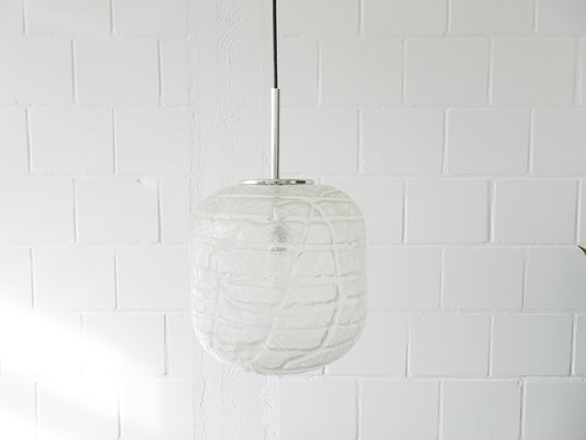 Large German Glass Pendant Lamp from Doria Leuchten, 1960s-BLG-576623