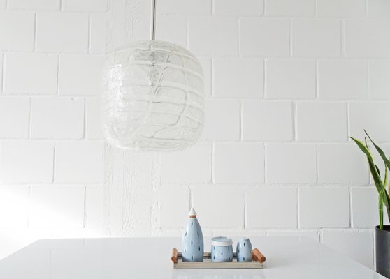 Large German Glass Pendant Lamp from Doria Leuchten, 1960s-BLG-576623