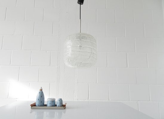 Large German Glass Pendant Lamp from Doria Leuchten, 1960s-BLG-576623