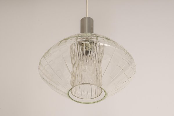 Large German Glass Pendant Light in Tulipan Form by Cosack, 1970s-UGR-1093012