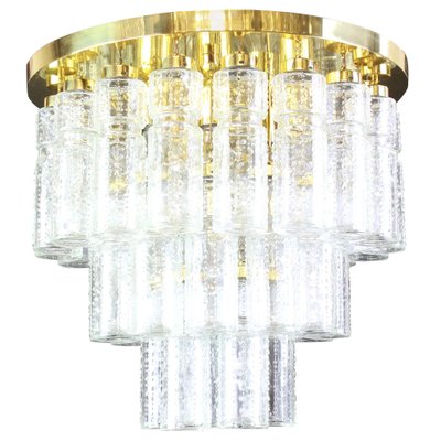 Large German Limburg Glass Chandelier, 1960s-UGR-1085542