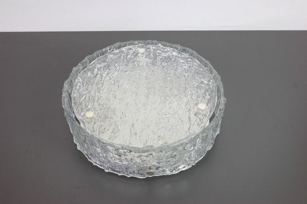 Large German Murano Glass Flush Mount Fixture from Kaiser, 1960s-UGR-1086096