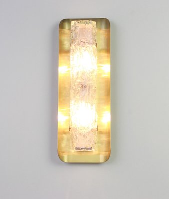 Large German Murano Ice Glass Vanity Sconces from Kaiser, 1970s-UGR-1086155