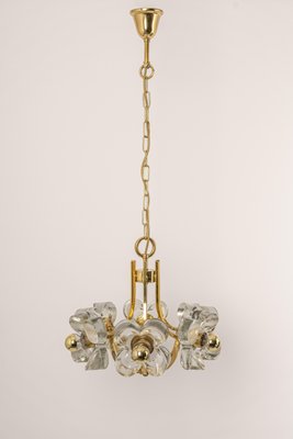 Large German Pendant in Brass and Crystal Glass from Sische, 1970s-UGR-1319232