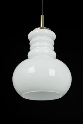 Large German Pendant Light in White Opal Glass from Peill & Putzler, 1970-UGR-1372742