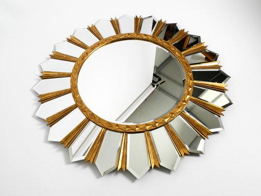 Large Gilded Italian Regency Sunburst Wall Mirror-RR-1290910