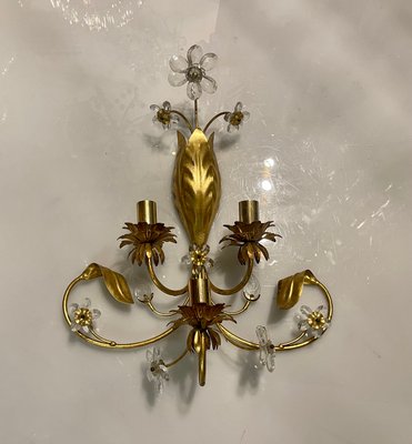 Large Gilded Murano Glass Sconce-JJC-1344399