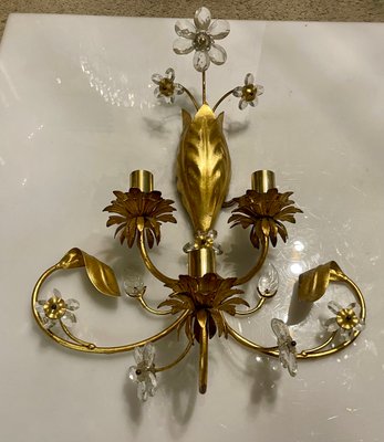 Large Gilded Murano Glass Sconce-JJC-1344399