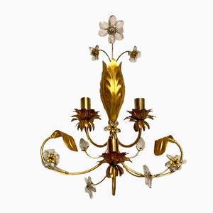 Large Gilded Murano Glass Sconce-JJC-1344399