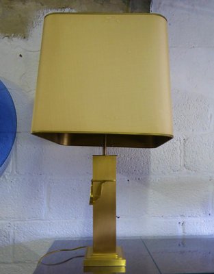 Large Gilded Table Lamp from Deknudt, Belgium, 1970s-AWL-832920