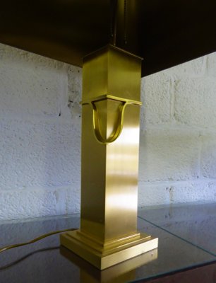 Large Gilded Table Lamp from Deknudt, Belgium, 1970s-AWL-832920