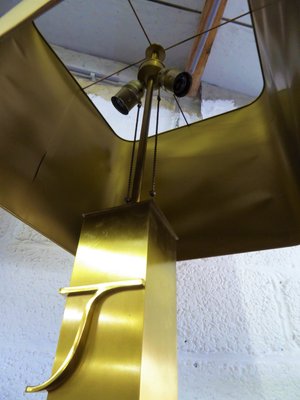 Large Gilded Table Lamp from Deknudt, Belgium, 1970s-AWL-832920