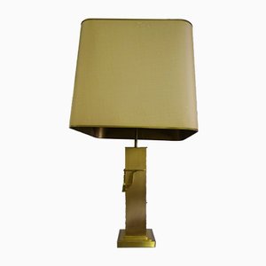 Large Gilded Table Lamp from Deknudt, Belgium, 1970s-AWL-832920