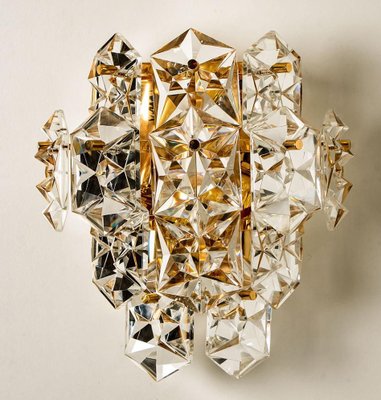 Large Gilt Brass & Faceted Crystal Sconce from Kinkeldey-VDW-824819