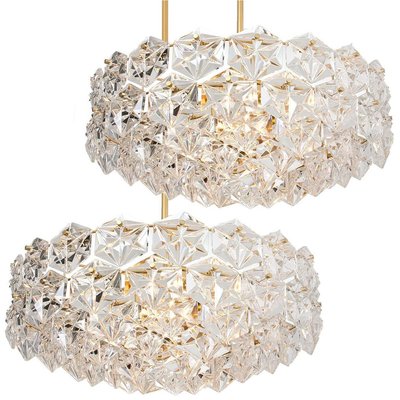 Large Gilt Brass & Faceted Crystal Sconce from Kinkeldey-VDW-824819