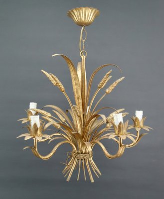 Large Gilt Chandelier from Maison Jansen, 1950s-XNH-1804520