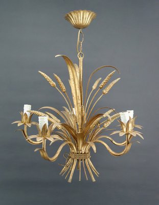 Large Gilt Chandelier from Maison Jansen, 1950s-XNH-1804520