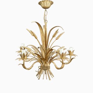 Large Gilt Chandelier from Maison Jansen, 1950s-XNH-1804520