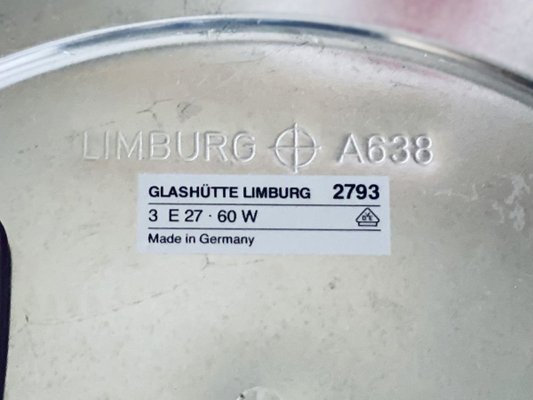 Large Glass Ceiling or Wall Light from Glashütte Limburg, 1960s-PYR-895921