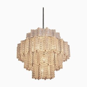 Large Glass Chandelier by Austrolux for Eba Leuchten, 1960s-VLZ-632114