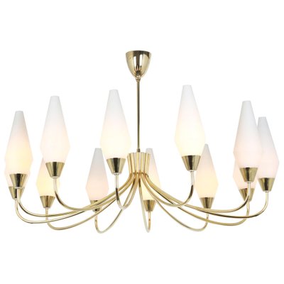 Large Glass Classic Chandelier in the Style of Stilnovo, 1950s-UGR-1085551