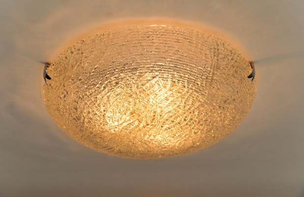 Large Glass Flush Mount from Kaiser Leuchten, Germany, 1960s-KQB-1744416