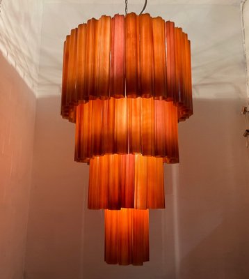 Large Glass Tube Tronchi Chandelier, 1980s-JJC-1790304