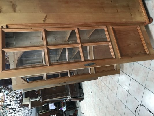 Large Glazed Pine Sideboard, 1930s-WQQ-1724122