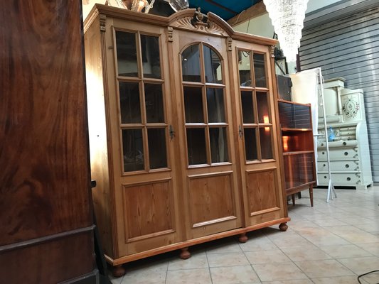 Large Glazed Pine Sideboard, 1930s-WQQ-1724122