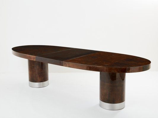 Large Goatskin Parchment Dining Table by Aldo Tura, 1960s-YJA-1790774