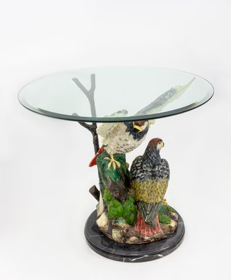 Large Gold Painted Bronze Eagles Table, 1970s-GCG-658192