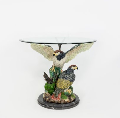 Large Gold Painted Bronze Eagles Table, 1970s-GCG-658192