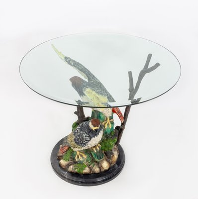 Large Gold Painted Bronze Eagles Table, 1970s-GCG-658192