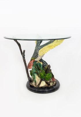 Large Gold Painted Bronze Eagles Table, 1970s-GCG-658192