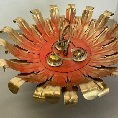 Large Golden Metal Wall Light, 1960-QZ-1743363