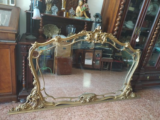 Large Golden Mirror, Italy, 1950s-RAQ-988198