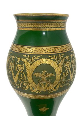 Large Green Double-Gourd Vase by Jaget and Pinon, France, 1913-UCH-1719712