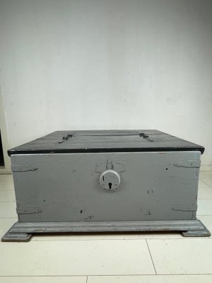 Large Grey Painted Chest or Blanket Box in Oak-WQJ-1077249