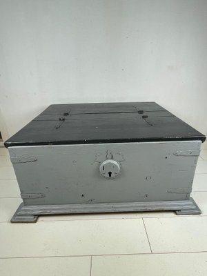 Large Grey Painted Chest or Blanket Box in Oak-WQJ-1077249