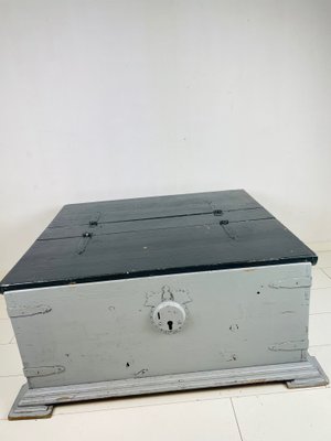 Large Grey Painted Chest or Blanket Box in Oak-WQJ-1077249