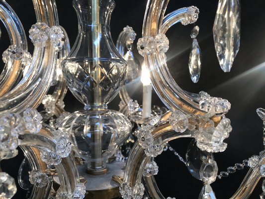 Large Hand Cut Maria Teresa Crystal Chandelier, 1950s-WQQ-1284273