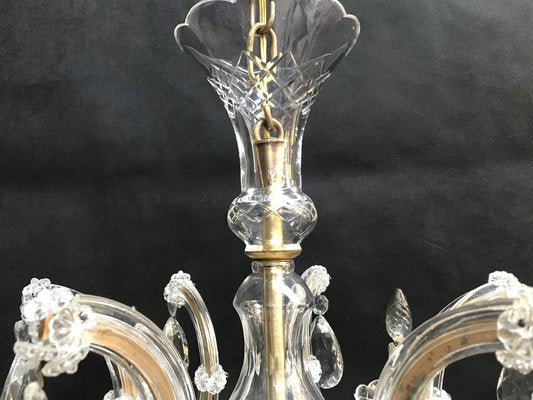 Large Hand Cut Maria Teresa Crystal Chandelier, 1950s-WQQ-1284273