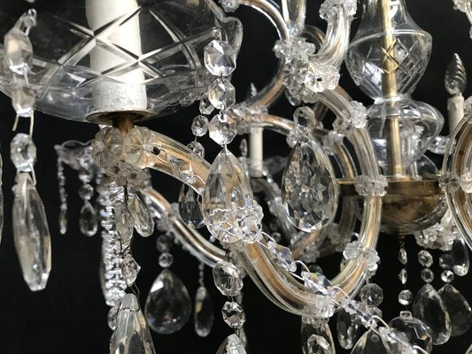 Large Hand Cut Maria Teresa Crystal Chandelier, 1950s-WQQ-1284273