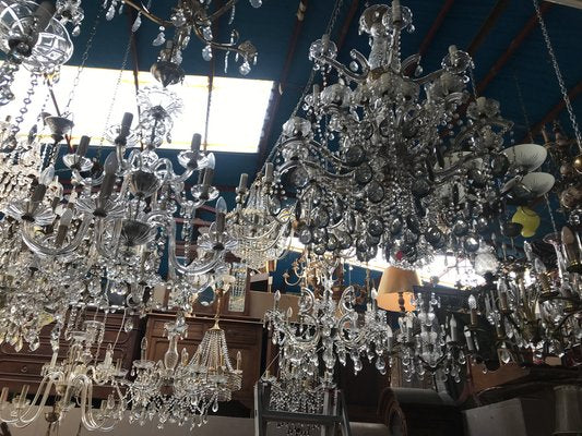 Large Hand Cut Maria Teresa Crystal Chandelier, 1950s-WQQ-1284273