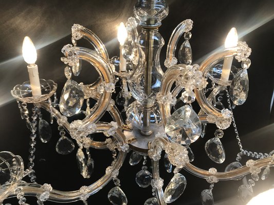 Large Hand Cut Maria Teresa Crystal Chandelier, 1950s-WQQ-1284273