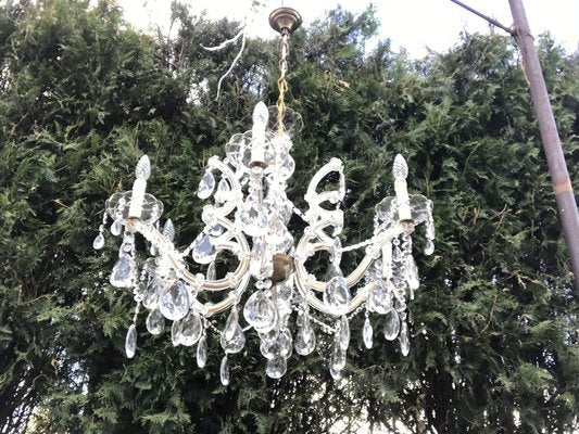 Large Hand Cut Maria Teresa Crystal Chandelier, 1950s-WQQ-1284273