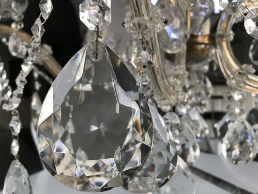 Large Hand Cut Maria Teresa Crystal Chandelier, 1950s-WQQ-1284273